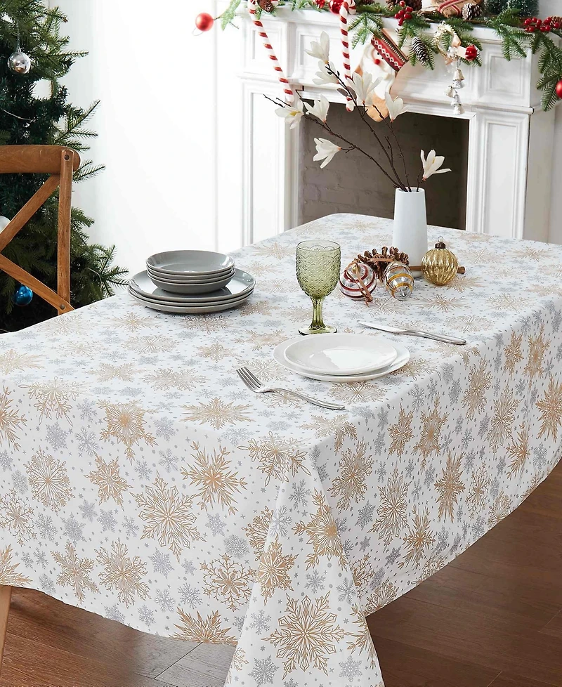 Avanti Snowflakes Rectangle Tablecloth