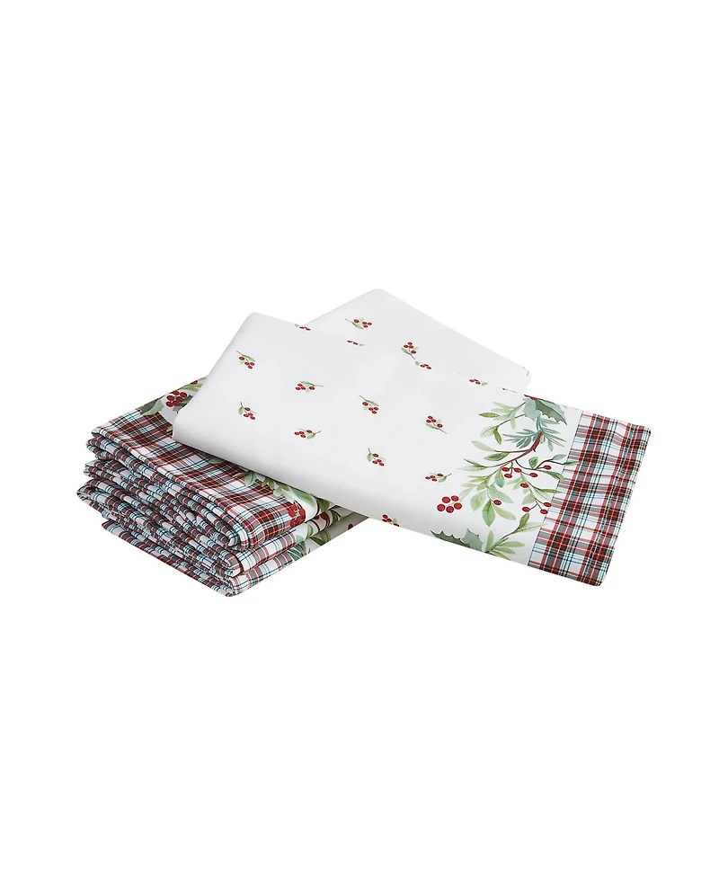 Avanti Holly Plaid Napkins, Set of 4