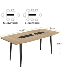 Tribesigns Boat-Shaped Conference Table
