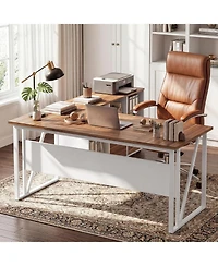 Tribesigns 63" L-Shaped Desk with Mobile File Cabinet