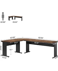 Tribesigns 83" L-Shaped Executive