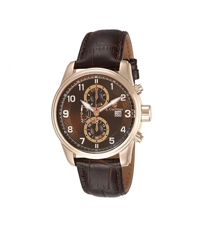 Invicta S.Coifman Men's Chronograph Dial Leather Strap Watch