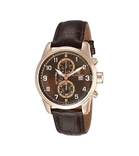 Invicta S.Coifman Men's Chronograph Dial Leather Strap Watch