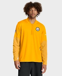 Nike Men's Gold Pittsburgh Steelers Sideline Dri-fit Half-Zip Pullover Sweatshirt