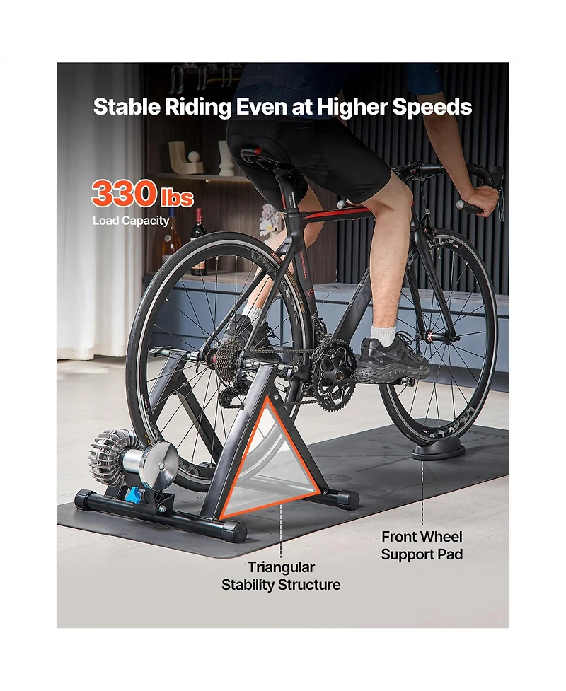 Sevorley Foldable Fluid Bike Trainer Stand for Indoor Cycling, 26-29 in and 700C Wheels