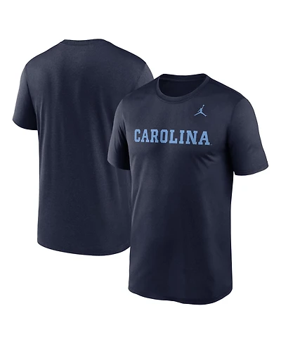 Jordan Men's Navy North Carolina Tar Heels Primetime Legend Wordmark T-Shirt