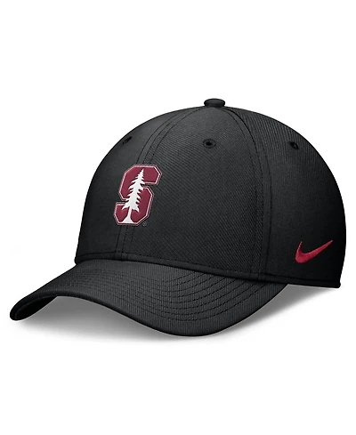 Nike Men's Black Stanford Cardinal Rise SwooshFlex Dri-fit Hat