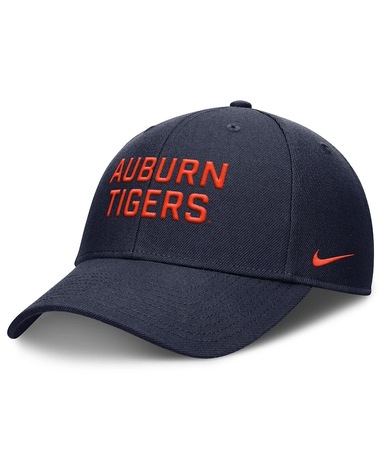 Nike Men's Navy Auburn Tigers 2025 Sideline Rise Practice Adjustable Hat