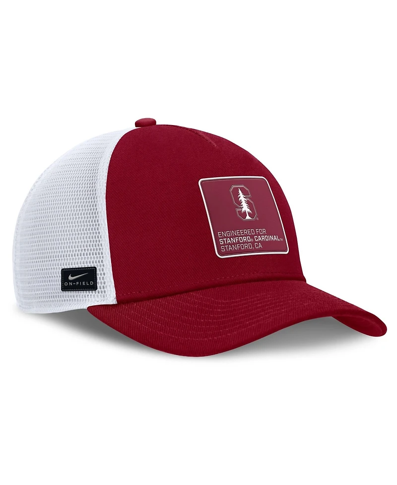 Nike Men's Cardinal/White Stanford Cardinal 2025 On-Field Rise Engineered Trucker Adjustable Hat