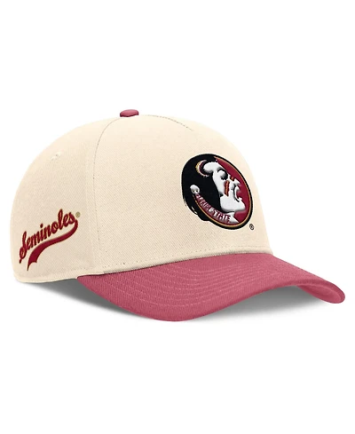 Nike Men's Natural/Pink Florida State Seminoles Academic Rise Dri-fit Adjustable Hat