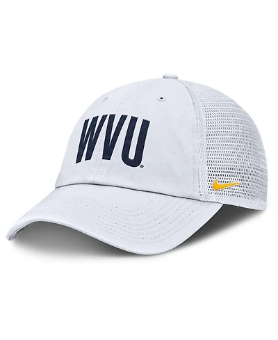 Nike Men's White West Virginia Mountaineers Club Campus Trucker Adjustable Hat