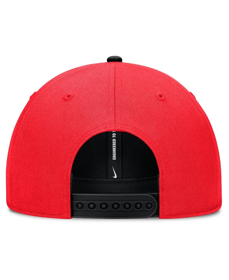Nike Men's Crimson/Black Houston Astros Neon 90s Rise Adjustable Hat