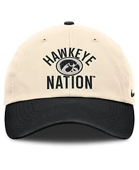 Men's and Women's Nike Natural Iowa Hawkeyes 2026 Primetime Natural 2-Tone Club Adjustable Hat