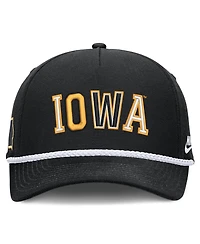 Men's and Women's Nike Black Iowa Hawkeyes 2026 Basketball Refresh 5-Panel Rope Rise Hat