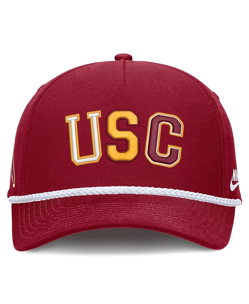 Men's and Women's Nike Crimson Usc Trojans 2026 Basketball Refresh 5-Panel Rope Rise Hat