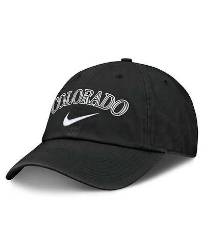 Men's Nike Black Colorado Rockies Primetime Club Adjustable Hat