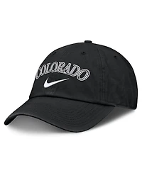 Men's Nike Black Colorado Rockies Primetime Club Adjustable Hat