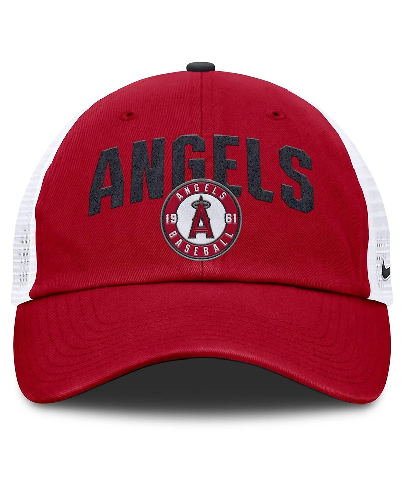Men's Nike Red Los Angeles Angels Primetime Club Adjustable Trucker Hat