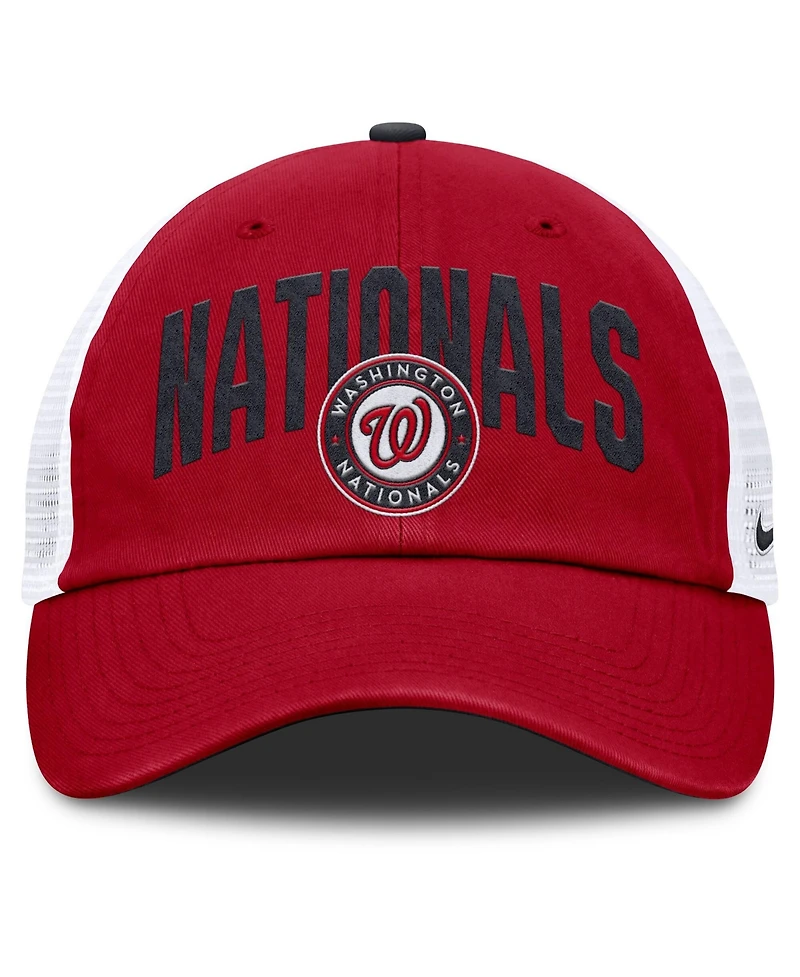 Men's Nike Red Washington Nationals Primetime Club Adjustable Trucker Hat