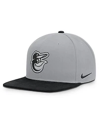 Men's Nike Gray/Black Baltimore Orioles Primetime Pro Dri-fit snapback Hat