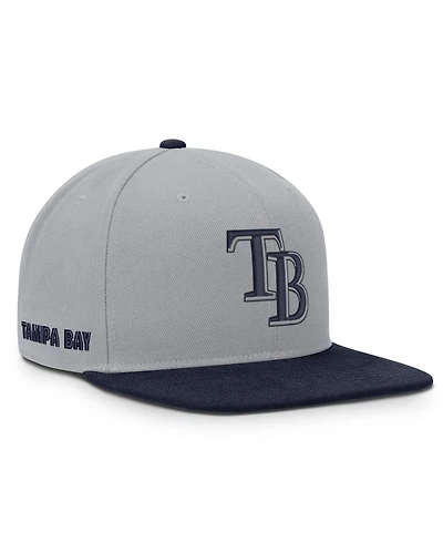 Men's Nike Gray/Navy Tampa Bay Rays Primetime Pro Dri-fit snapback Hat