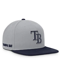 Men's Nike Gray/Navy Tampa Bay Rays Primetime Pro Dri-fit snapback Hat