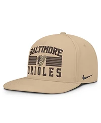 Nike Men's Khaki Baltimore Orioles Desert Pro AeroBill Dri-fit Snapback Hat