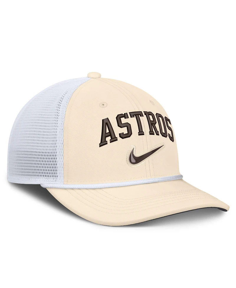 Men's Nike Natural/White Houston Astros Rise Dri-fit Trucker Adjustable Hat