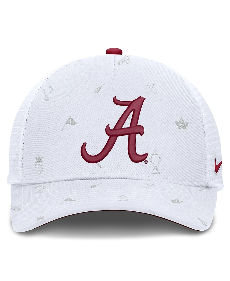 Men's and Women's Nike White Alabama Crimson Tide Country Club Golfin' Rise Trucker Adjustable Hat