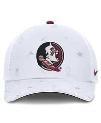 Men's and Women's Nike White Florida State Seminoles Country Club Golfin' Rise Trucker Adjustable Hat