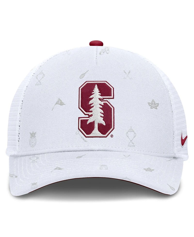 Men's and Women's Nike White Stanford Cardinal Country Club Golfin' Rise Trucker Adjustable Hat