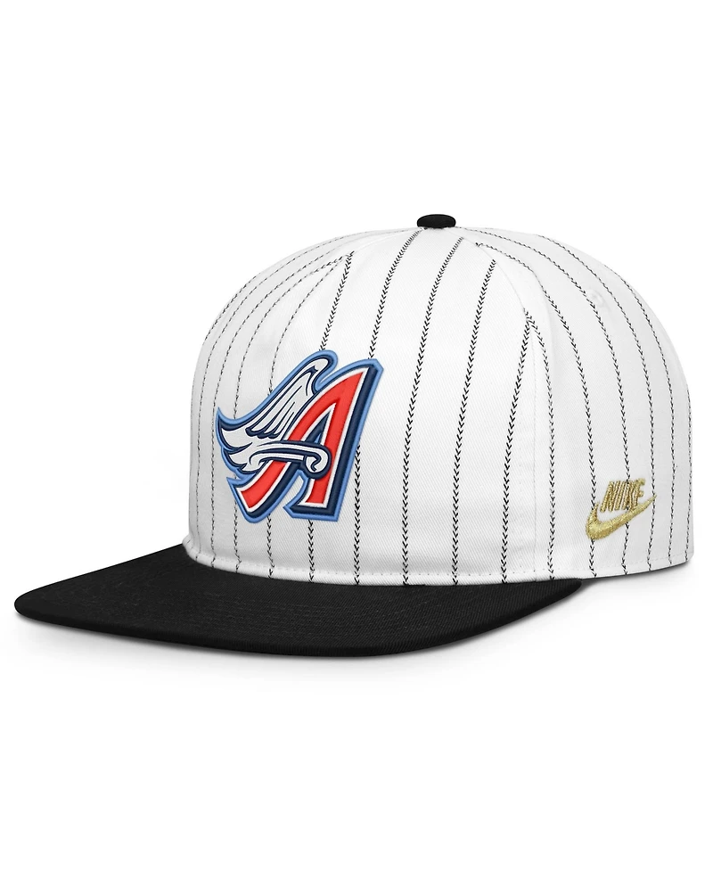 Men's Nike White/Black California Angels Cooperstown Collection Pro Adjustable Hat