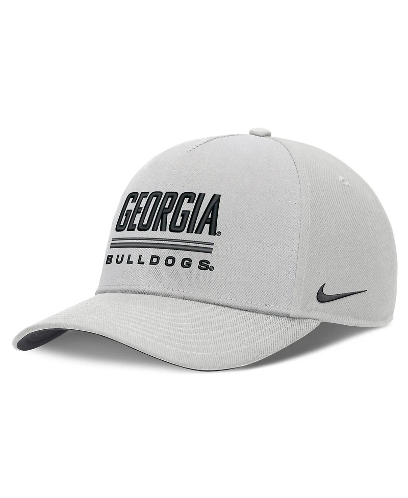 Nike Men's Gray Georgia Bulldogs 2026 Sideline Dri-fit Rise Adjustable Hat