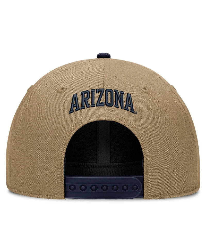 Men's and Women's Nike Beige/Navy Arizona Wildcats Primetime Rise Dri-fit Adjustable Hat