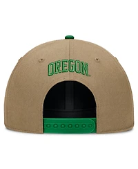 Men's and Women's Nike Beige/Green Oregon Ducks Primetime Rise Dri-fit Adjustable Hat