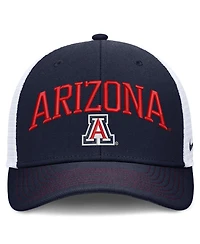 Nike Men's and Women's Navy/White Arizona Wildcats Primetime Arched Trucker Adjustable Hat
