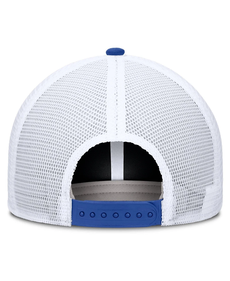 Nike Men's and Women's Royal/White Duke Blue Devils Primetime Arched Trucker Adjustable Hat