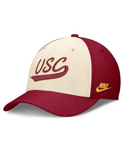 Nike Men's Natural/Crimson Usc Trojans Legacy Swooshflex Dri-fit Hat