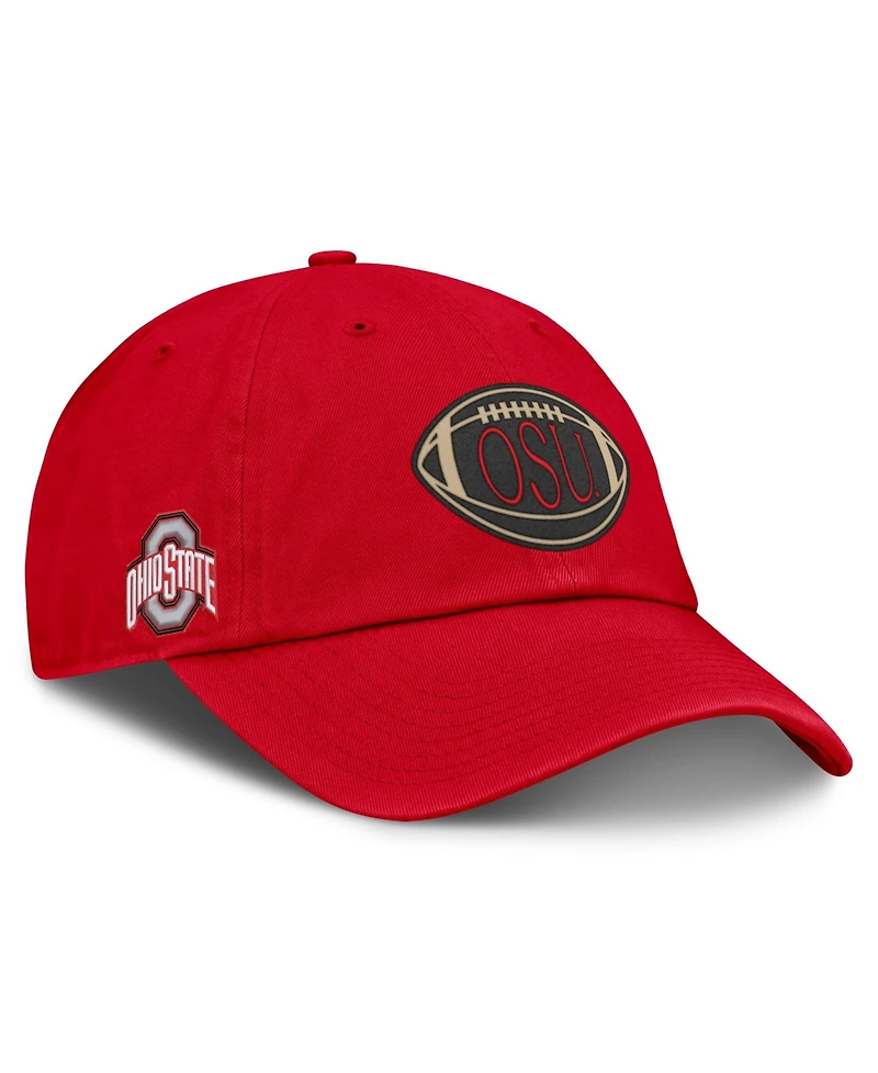 Nike Men's and Women's Scarlet Ohio State Buckeyes Campus Prep Football Club Adjustable Hat