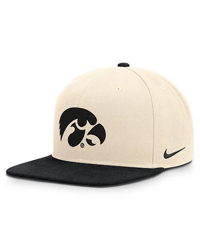 Nike Men's and Women's Natural/Black Iowa Hawkeyes Campus Prep Snapback Hat