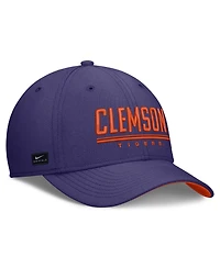 Nike Men's Purple Clemson Tigers Game Day Rise Swooshflex Hat
