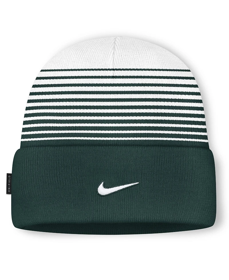 Men's and Women's Nike Green/White Michigan State Spartans On-Field Utility Knit Hat