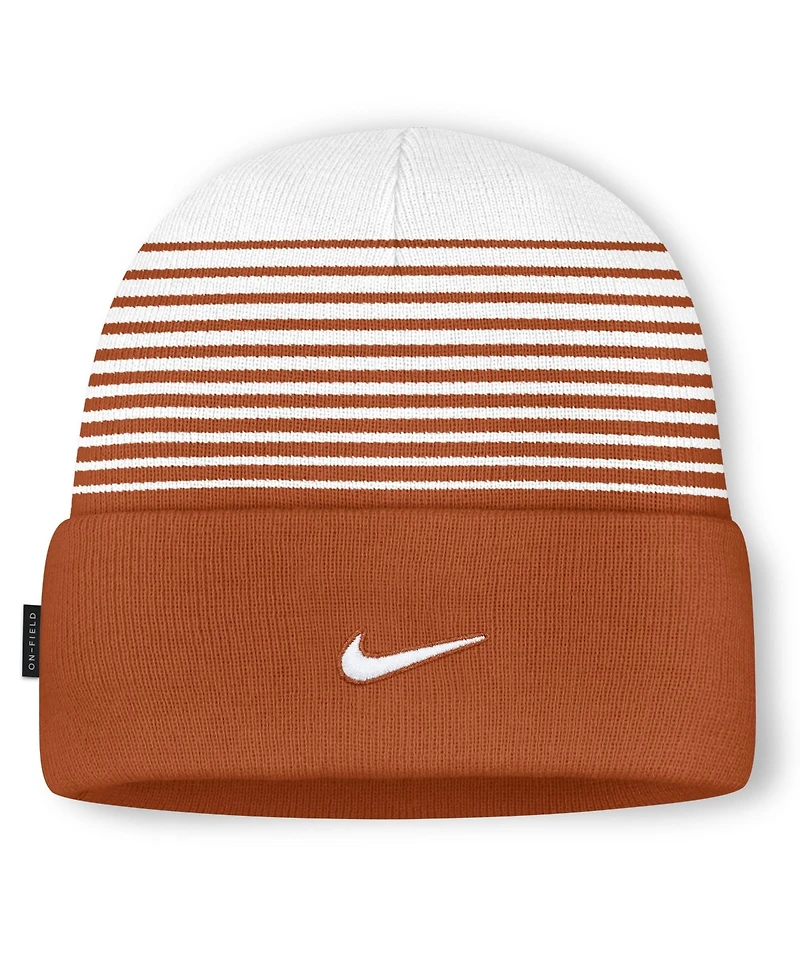 Men's and Women's Nike Texas Orange/White Texas Longhorns On-Field Utility Knit Hat