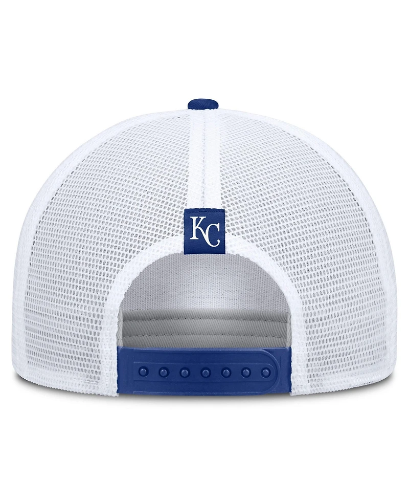 Men's Nike Khaki/Royal Kansas City Royals Rise A-Frame Trucker Adjustable Hat