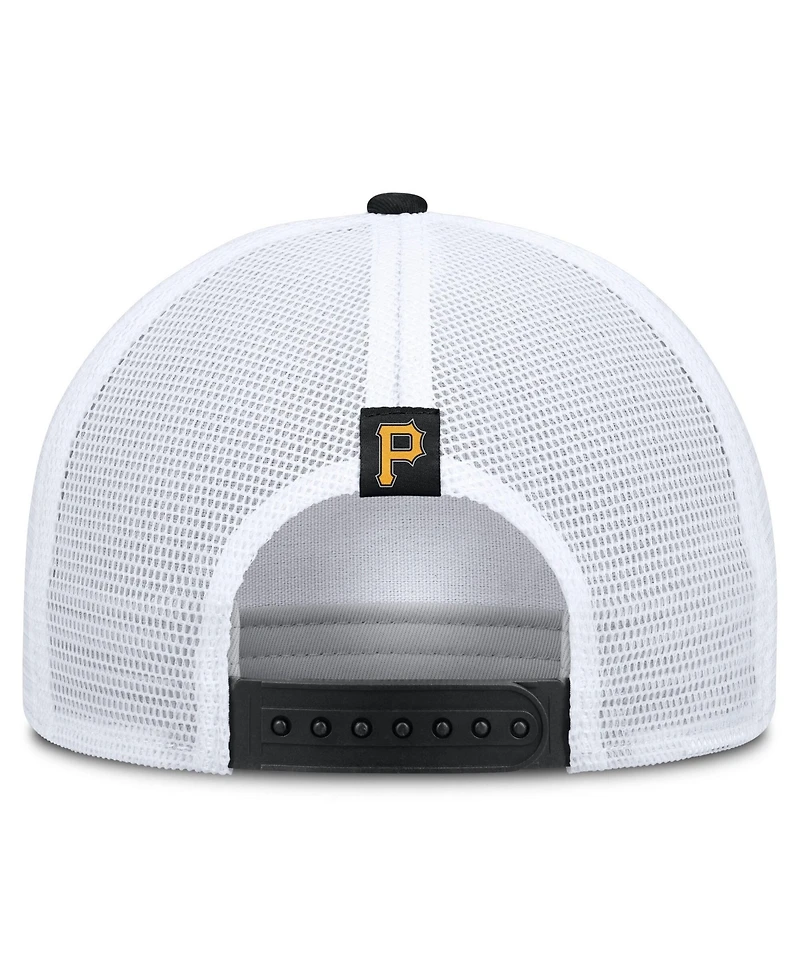 Men's Nike Khaki/Black Pittsburgh Pirates Rise A-Frame Trucker Adjustable Hat