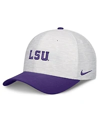 Nike Men's and Women's White/Purple Lsu Tigers Primetime Rise Adjustable Hat