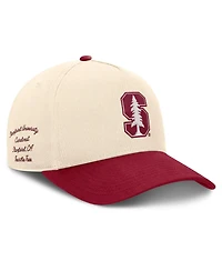 Nike Men's and Women's Natural/Cardinal Stanford Cardinal Campus Prep Rise Adjustable Hat