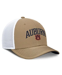 Nike Men's and Women's Beige/Navy Auburn Tigers Primetime Arched Trucker Adjustable Hat