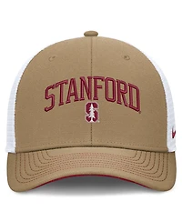 Nike Men's and Women's Beige/Cardinal Stanford Cardinal Primetime Arched Trucker Adjustable Hat