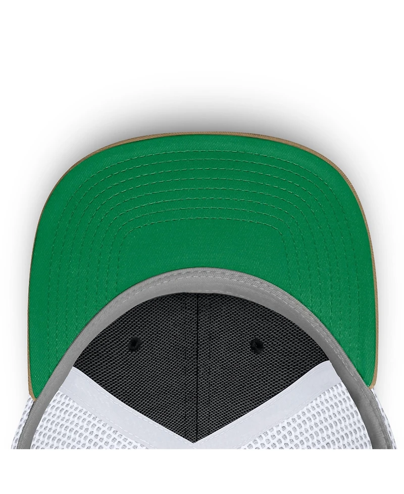 Nike Men's and Women's Beige/Green Oregon Ducks Primetime Arched Trucker Adjustable Hat